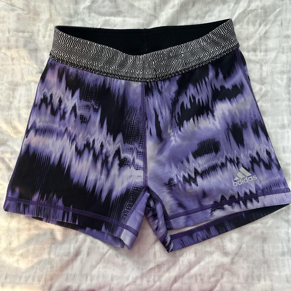Adidas Women's Athletic Shorts in Purple and Black